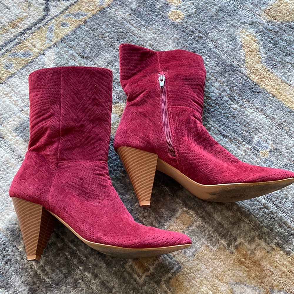 Farylrobin oxblood calf boot